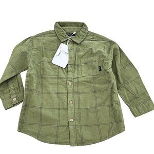 Mayoral Baby & Toddler Button-Down Corduroy Green Shirt NWT Soft Fabric 18 Month